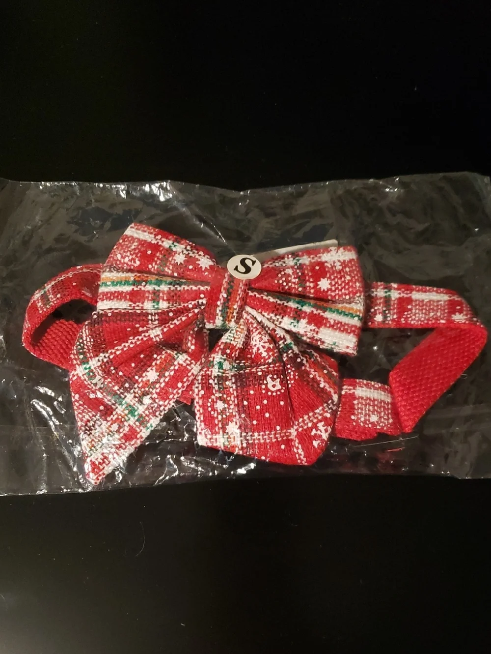 Dog Collar - Red Plaid Christmas Bow Tie Collar